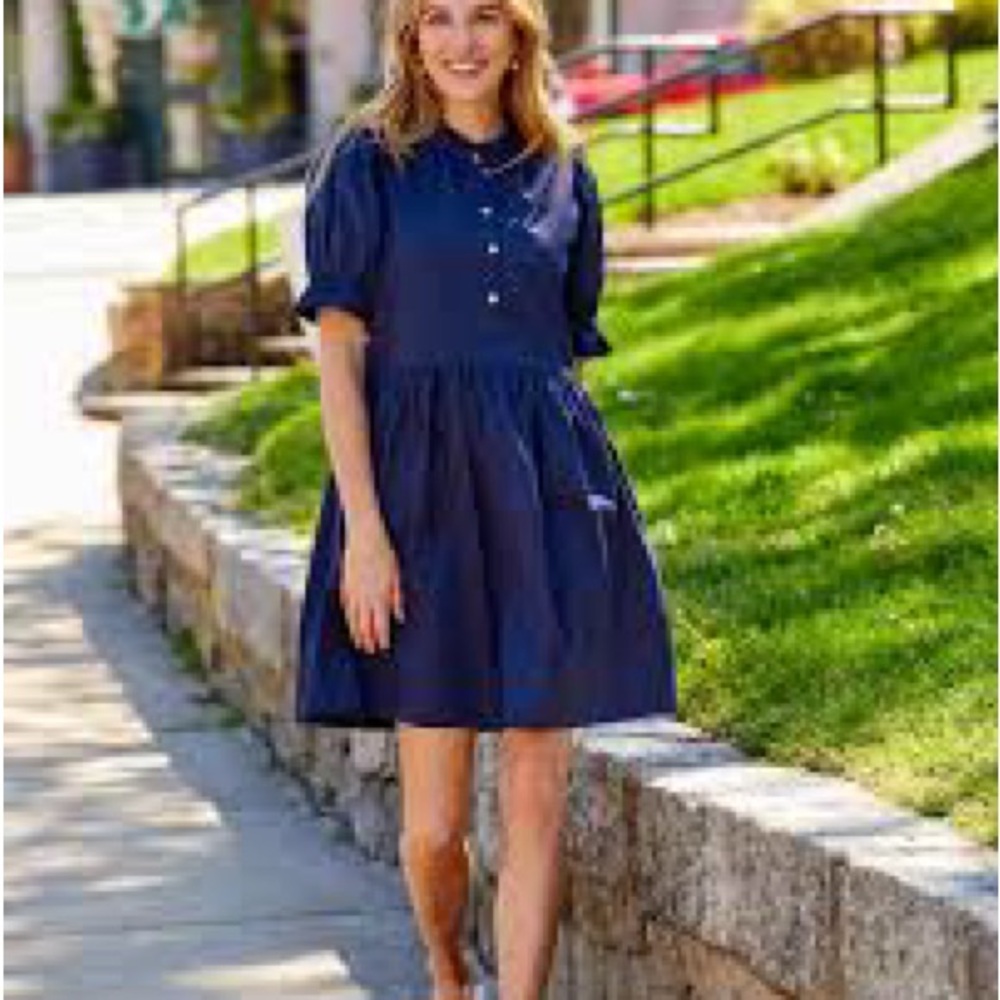 Beautiful woman dress GAP Dark Blue Cotton Dress - Picture 7 of 10